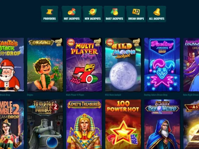 Jackpots progresivos — Mega Moolah, Major Millions en Spinanga